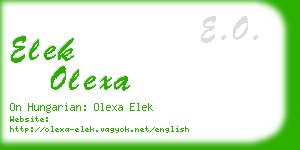 elek olexa business card